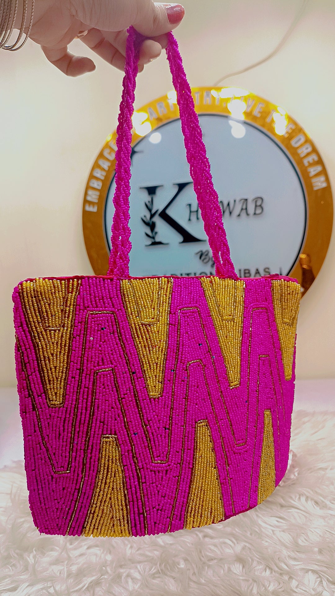 Husna - beaded clutch