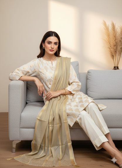 Jacquard Lawn -3 Piece