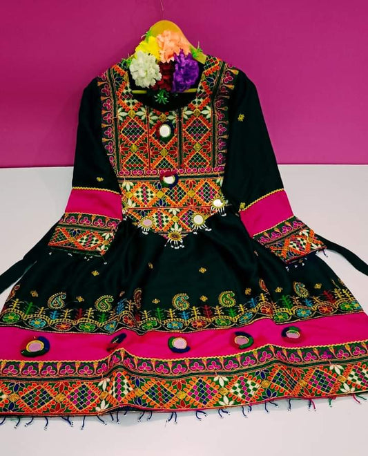 Kids Stitched Pathani/Balochi/Afghani Silk Dress - 3 Piece