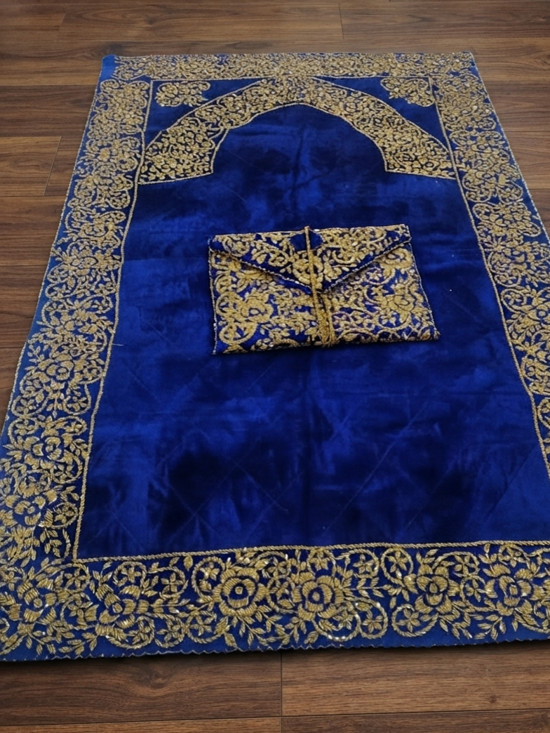 Pre Order_ 20 days making time_ Artisan Beaded Jaye Namaz – Handmade Prayer Mat_Half payment Advance