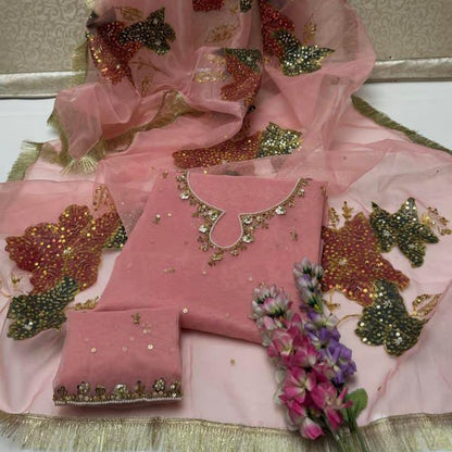 Organza Handpaint Duppata-2 Piece