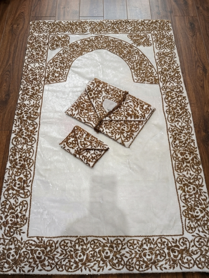 Pre Order_ 20 days making time_ Artisan Beaded Jaye Namaz – Handmade Prayer Mat_Half payment Advance