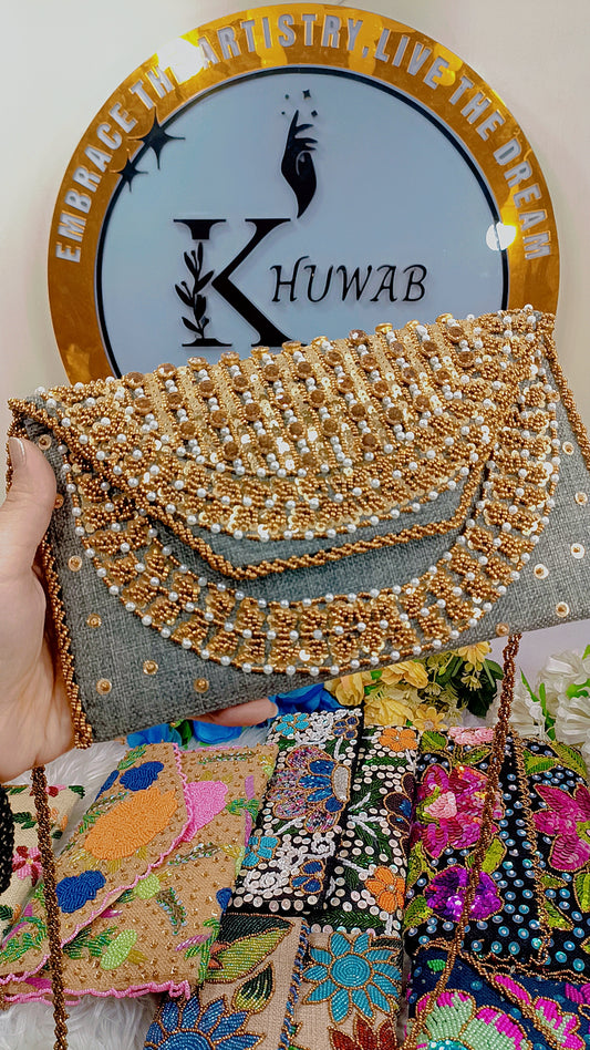Elegant Beaded Evening Clutch