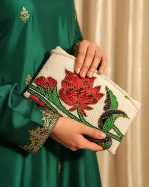 Gul-e-Zar - Handicraft clutch
