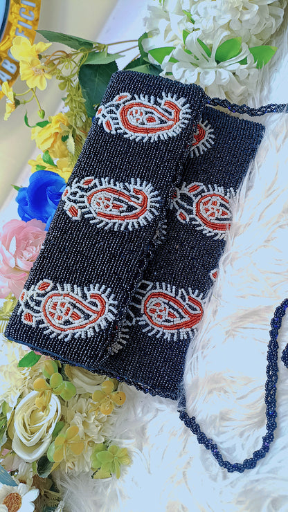 Handmade Glam Beaded clutch