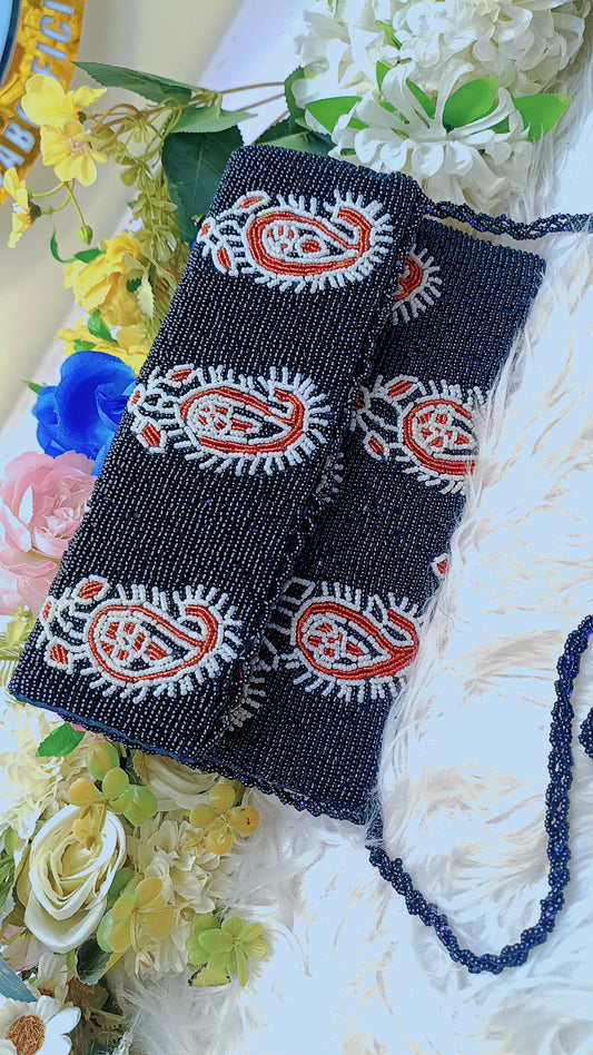 Handmade Glam Beaded clutch