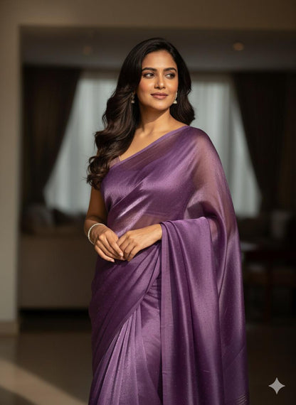 Korean Sheesha Silk sari