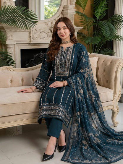 Bareeze Embroidered Lawn – 3 Piece