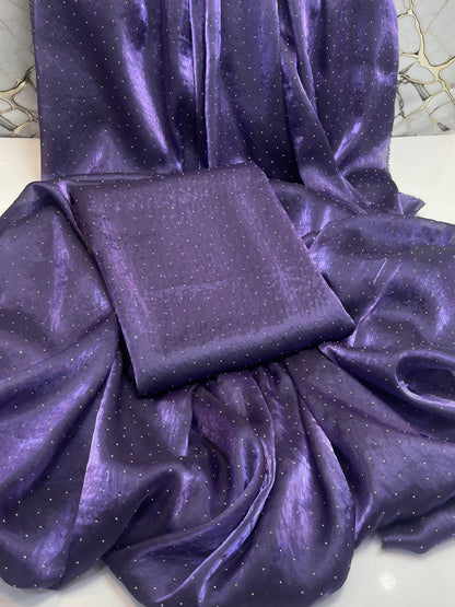 Korean Sheesha Silk sari