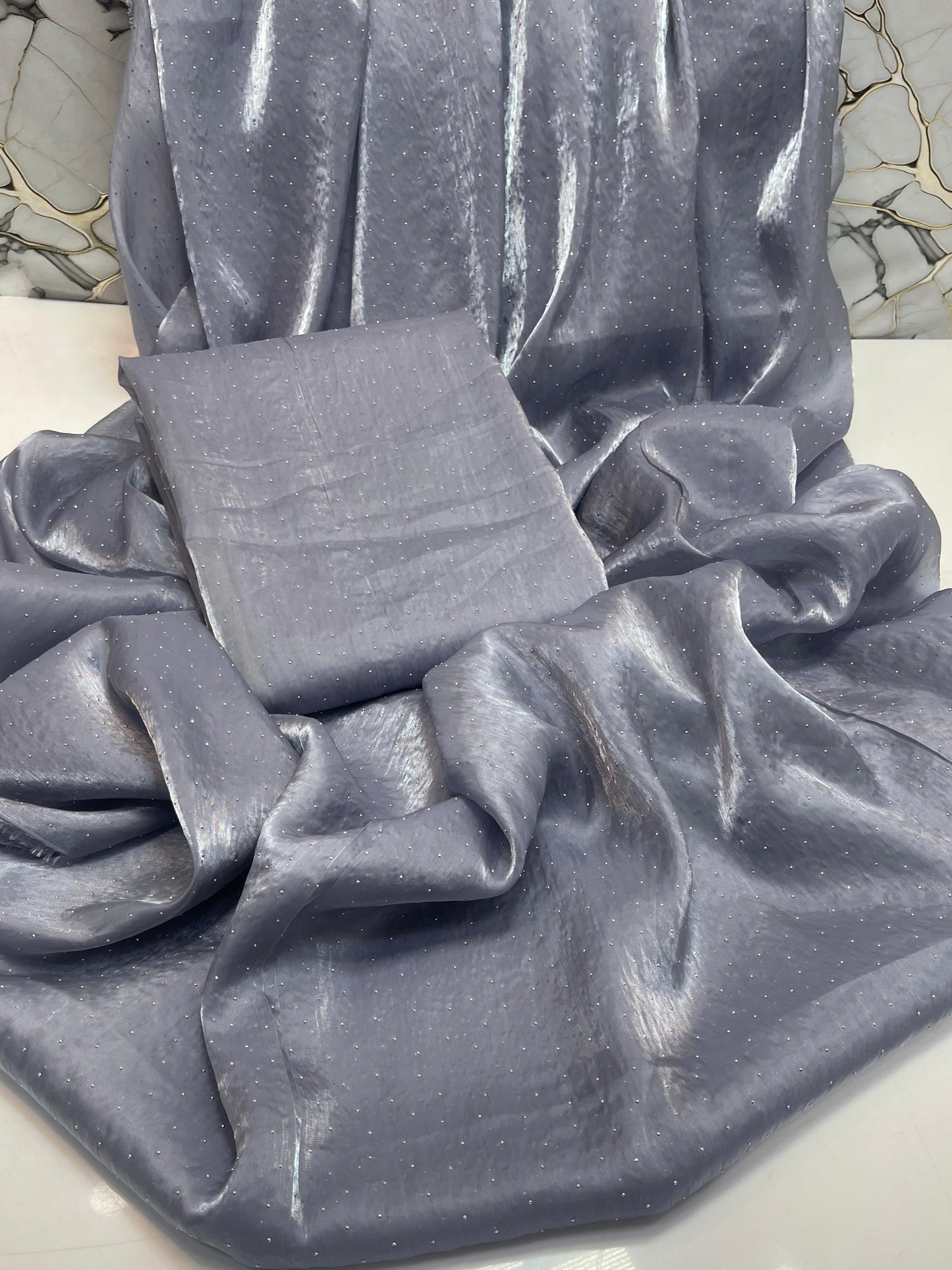 Korean Sheesha Silk sari