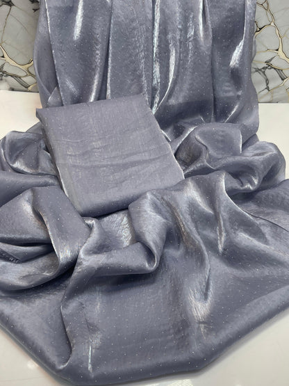 Korean Sheesha Silk sari