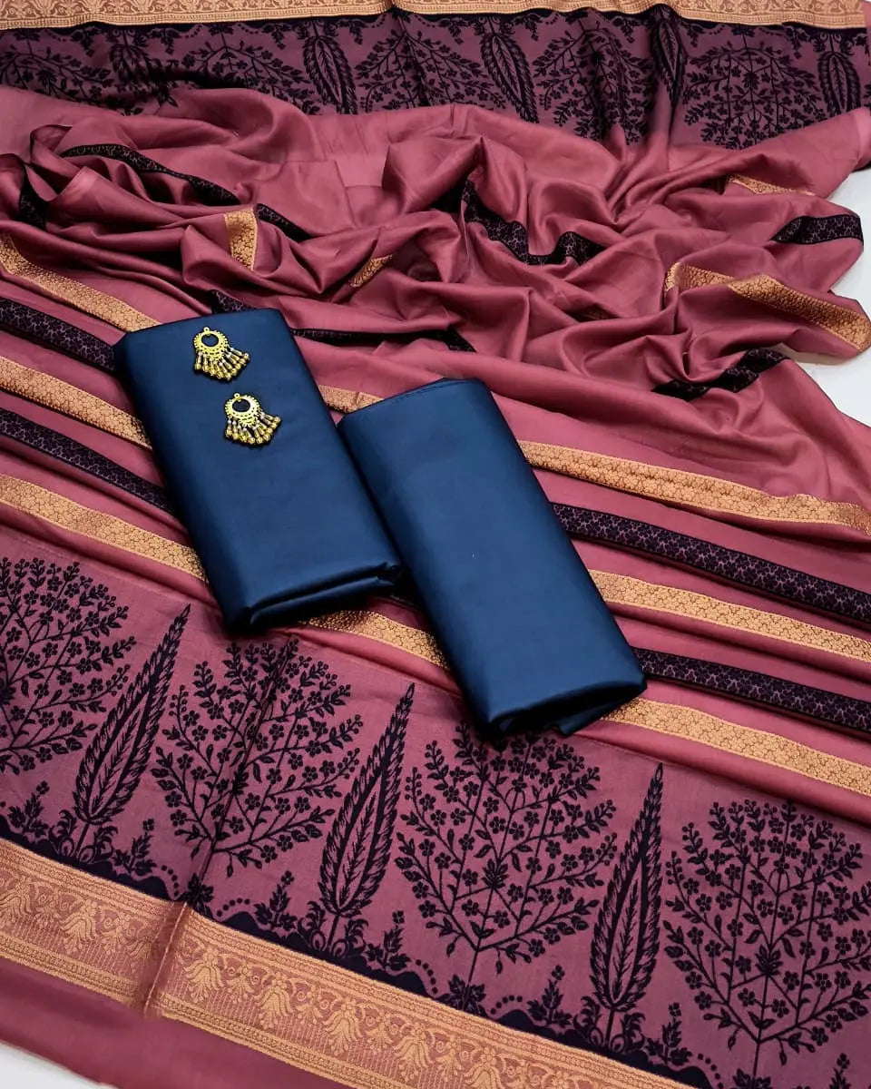 GulRang Premium Lawn Set 3D Broshia Shawl - 3 piece