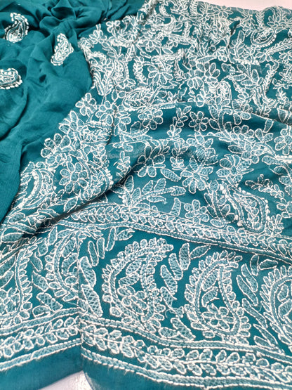 Premium hand emb bamber Chiffon -2 piece