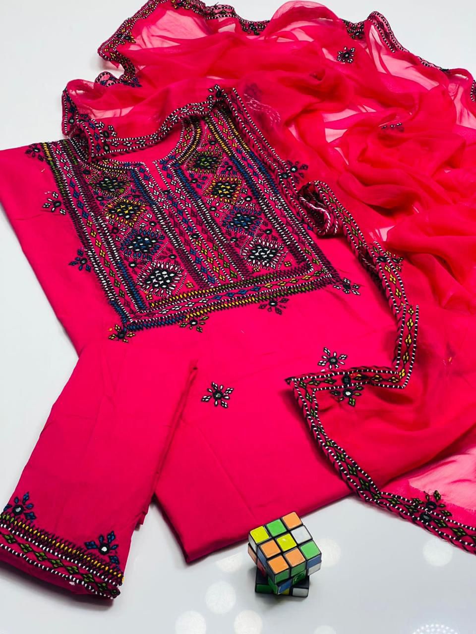 Balochi Emb Lawn -3pc