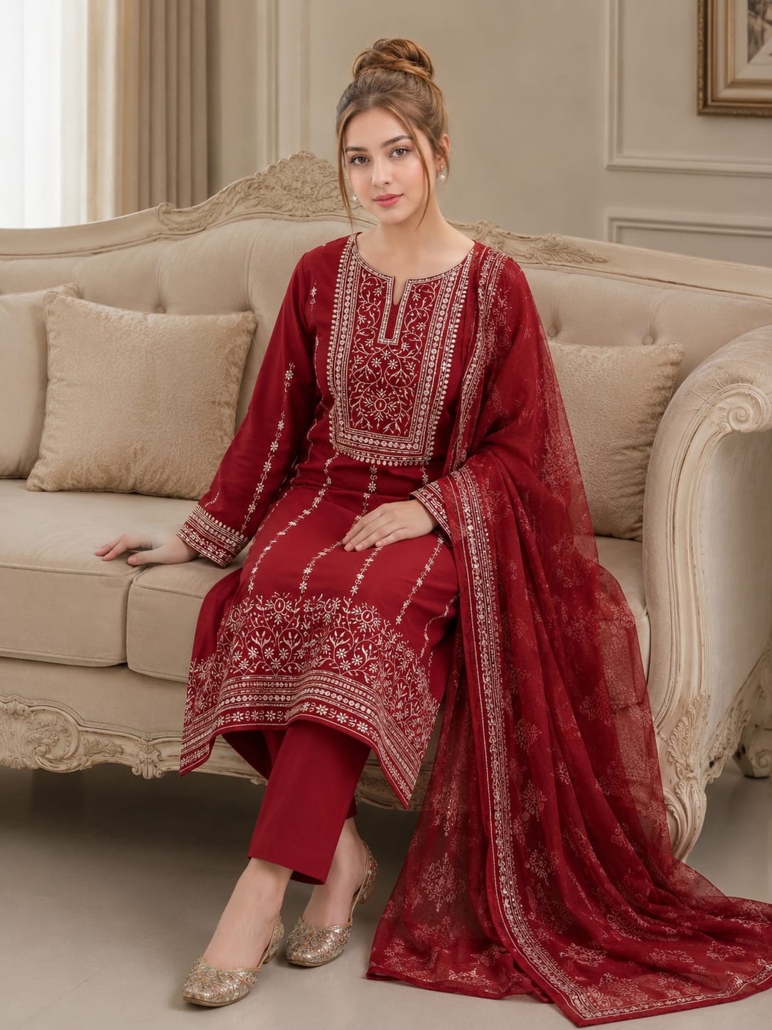 Bareeze Embroidered Lawn – 3 Piece