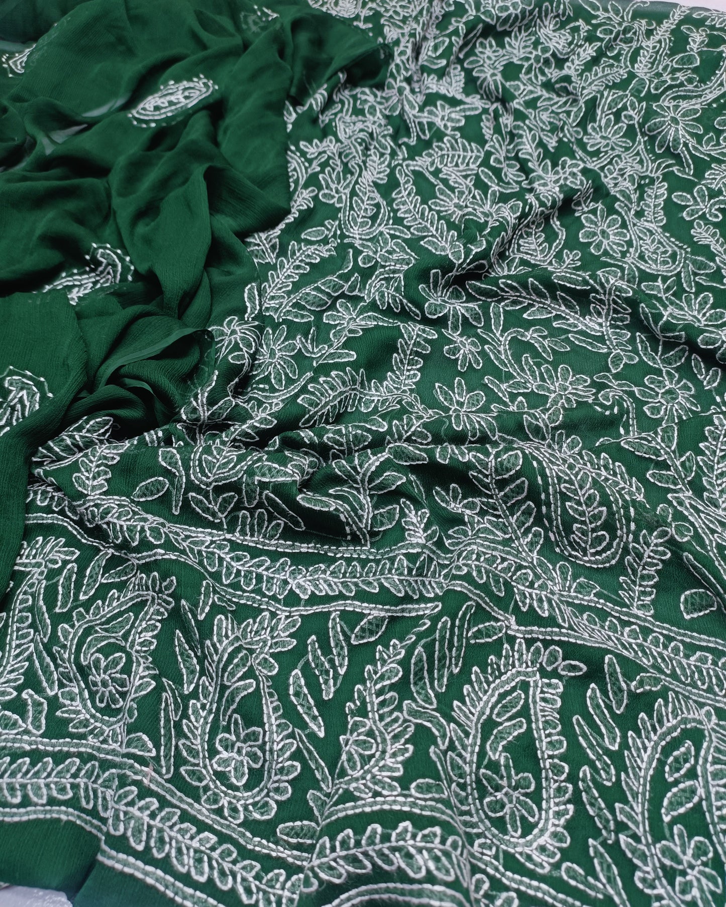 Premium hand emb bamber Chiffon -2 piece