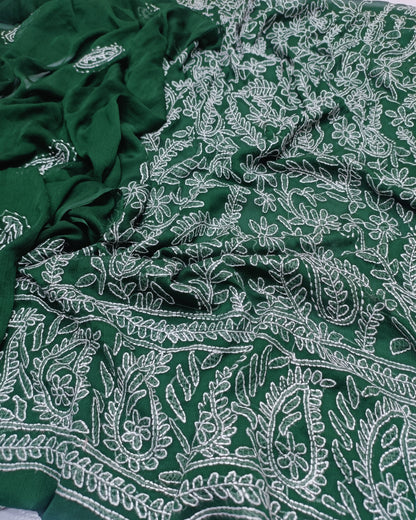 Premium hand emb bamber Chiffon -2 piece