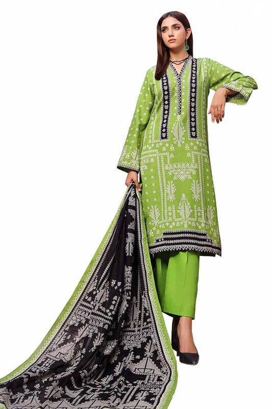 3 Piece Unstitched Printed Khaddar Suit SD-42134