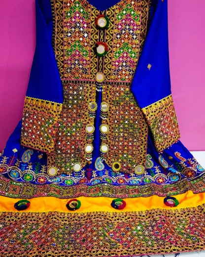 Stitched Pathani/Balochi/Afghani Silk Dress - 3 Piece