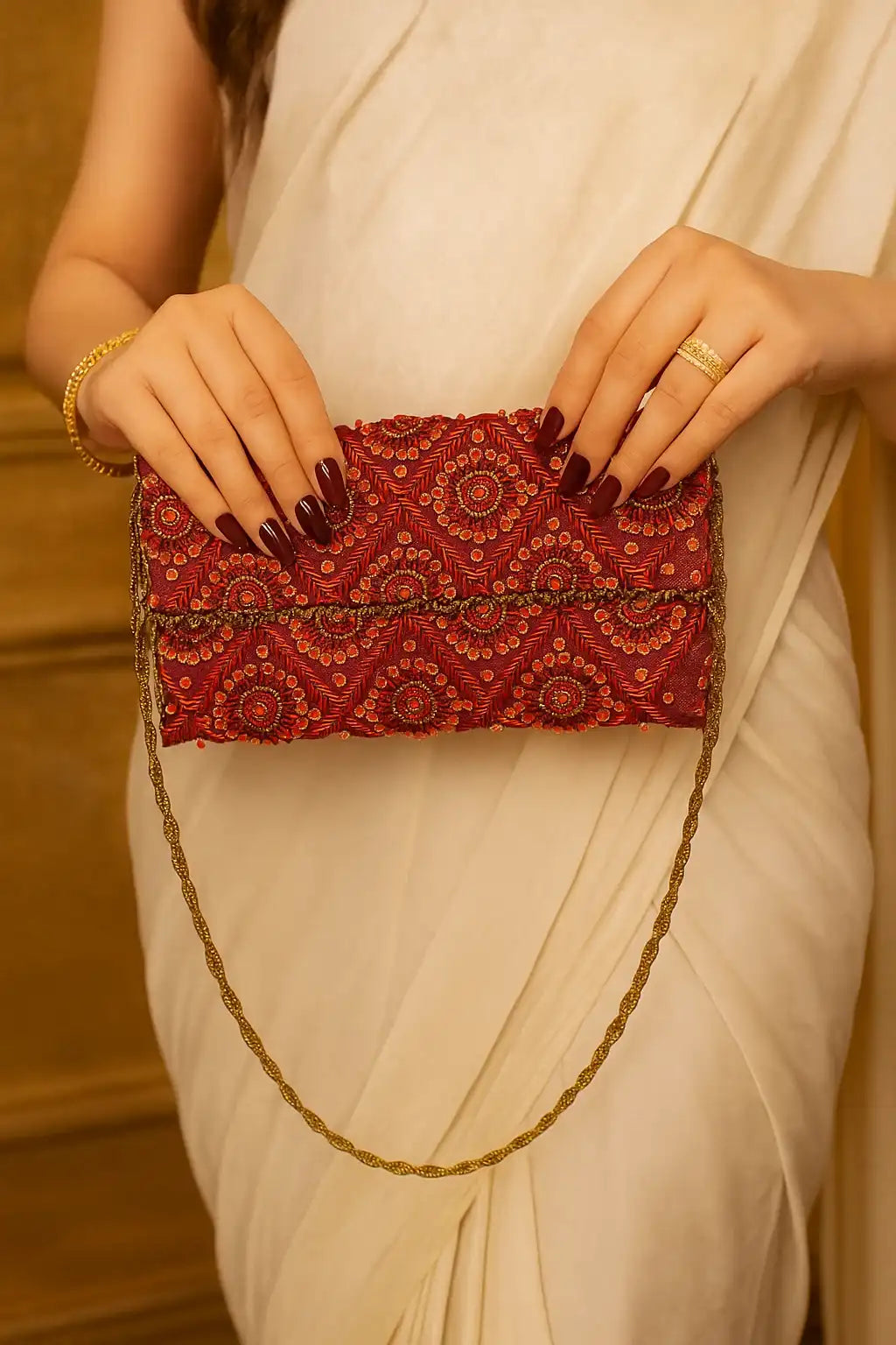 MarronBloom – Artistic Beaded Purse