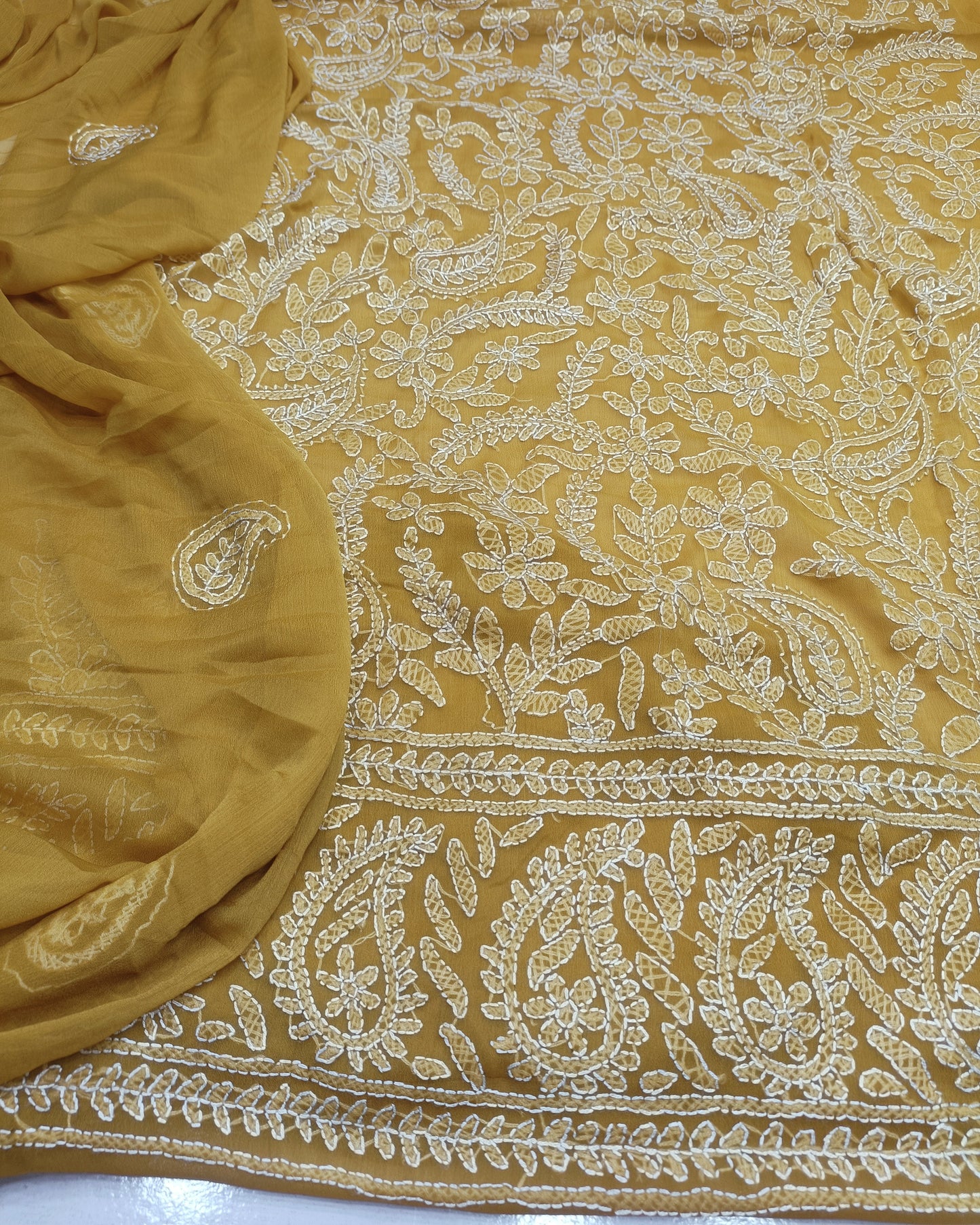 Premium hand emb bamber Chiffon -2 piece