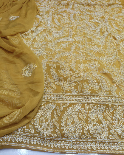 Premium hand emb bamber Chiffon -2 piece