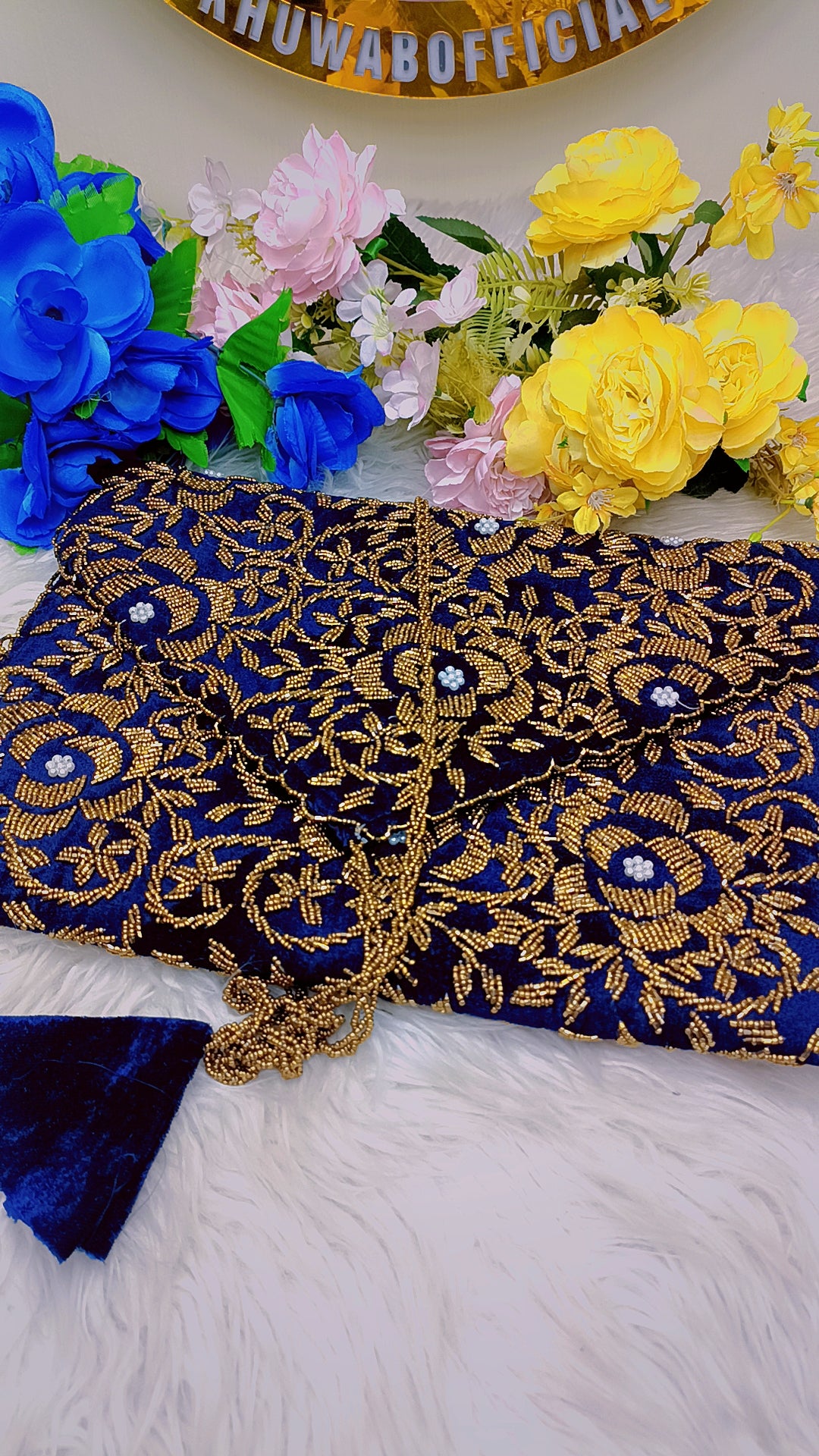 Handmade Beaded Quran Cover - Elegant & Unique Protection