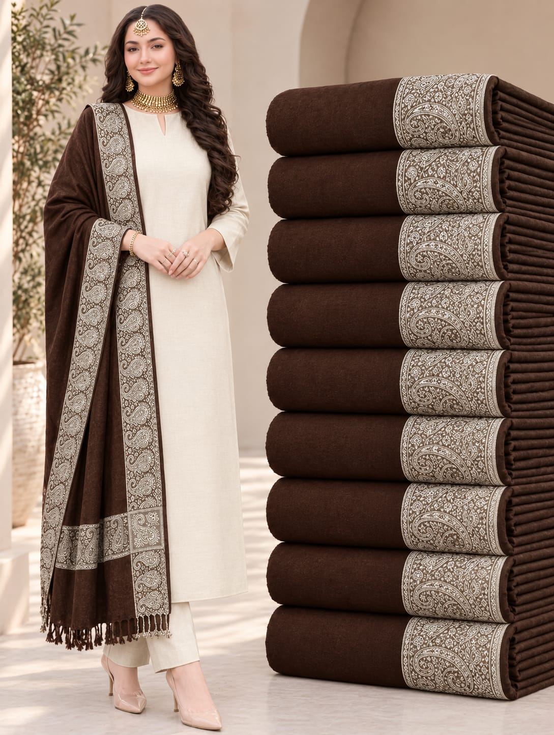 Premium Dhanak wool -3 piece unstitched