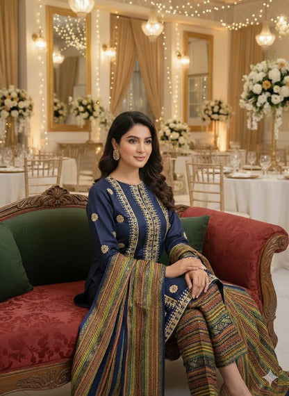 Susi embroidered angrakha- 3 piece