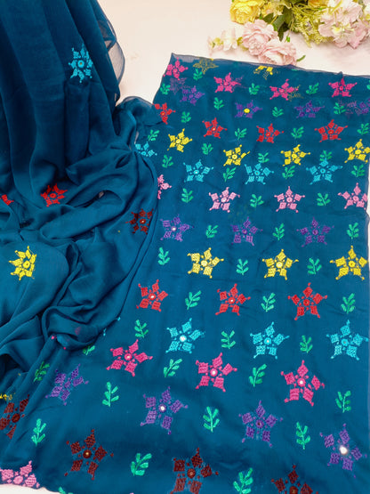 Hand embroidery Chiffon -2 piece