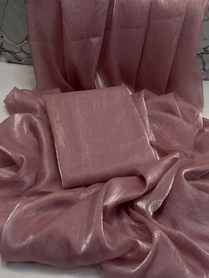 Korean Sheesha Silk sari