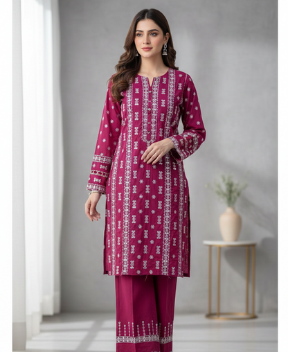 Lawn embroidered - 2 Piece Lawn