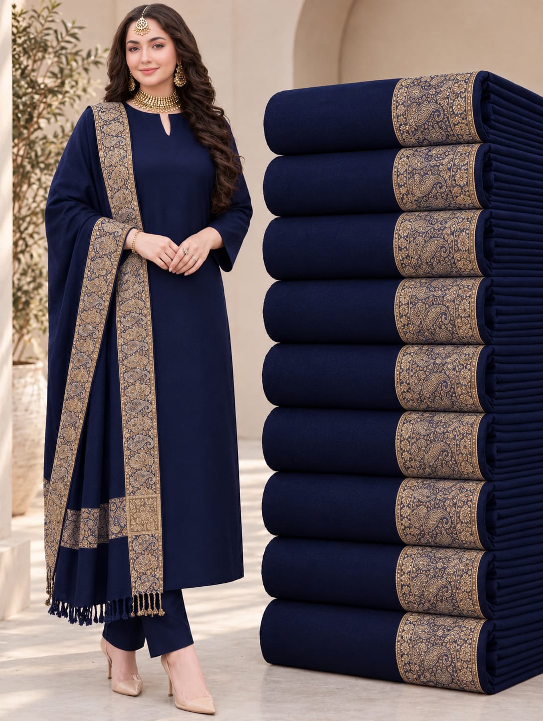 Premium Dhanak wool -3 piece unstitched