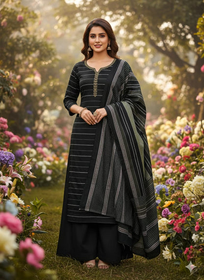 Eid Collection Multani Khadi Sussi with Heavy Velvet Dupatta - 3 Piece