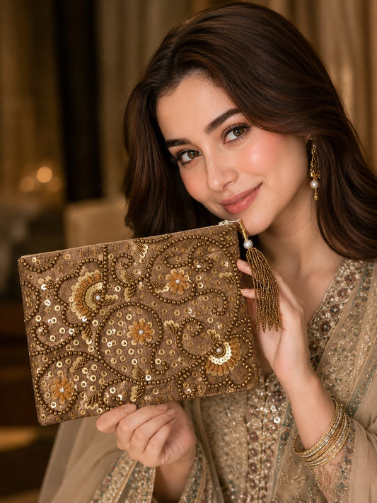 Beaded pouch