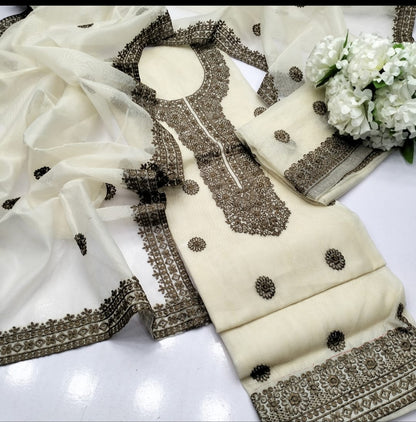 Khaadi Net Embroidered - 3 Piece