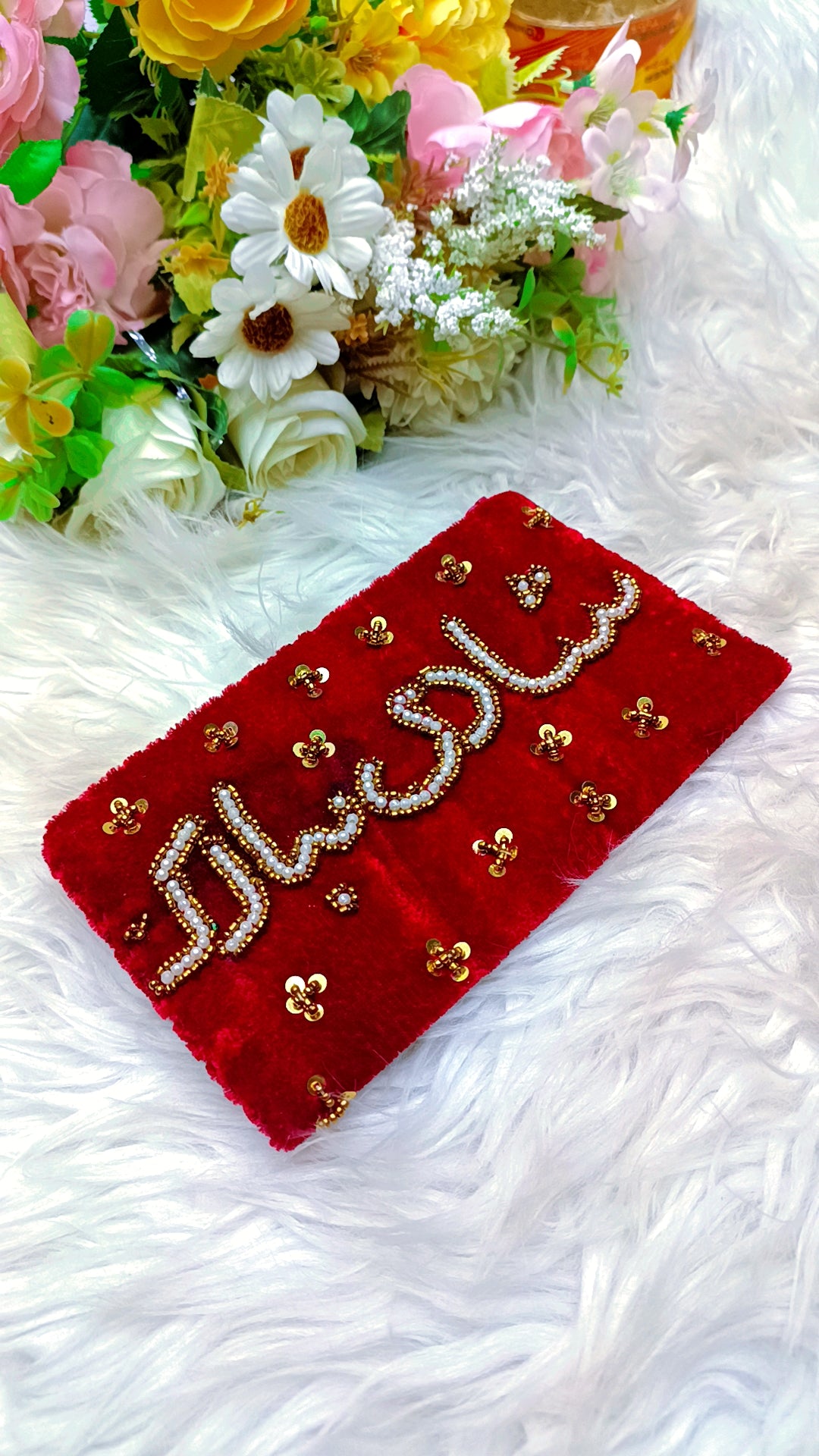 Elegant Handmade Beaded Money Envelope – Wedding Gift Edition