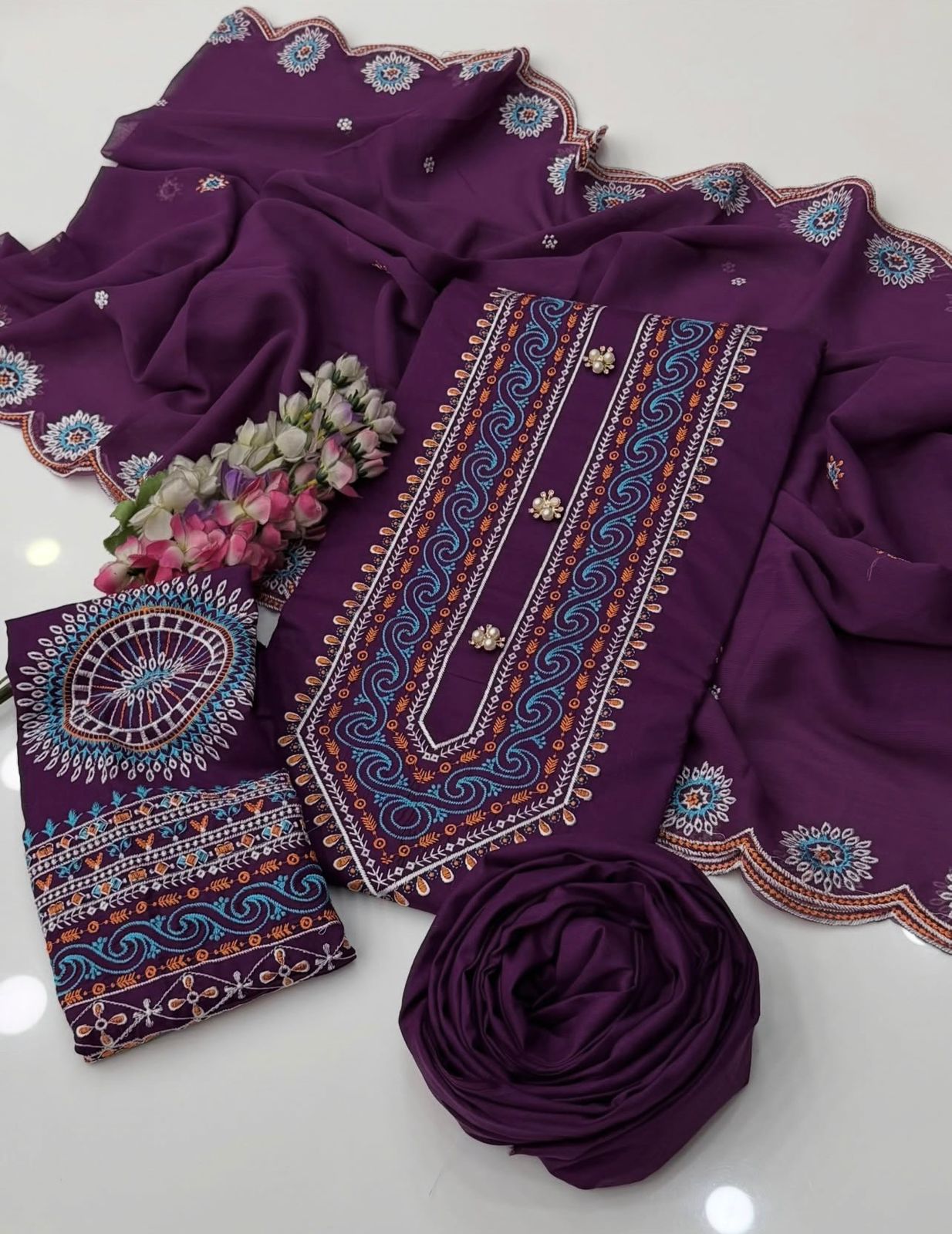 Rang Rezah Lawn - 3 piece