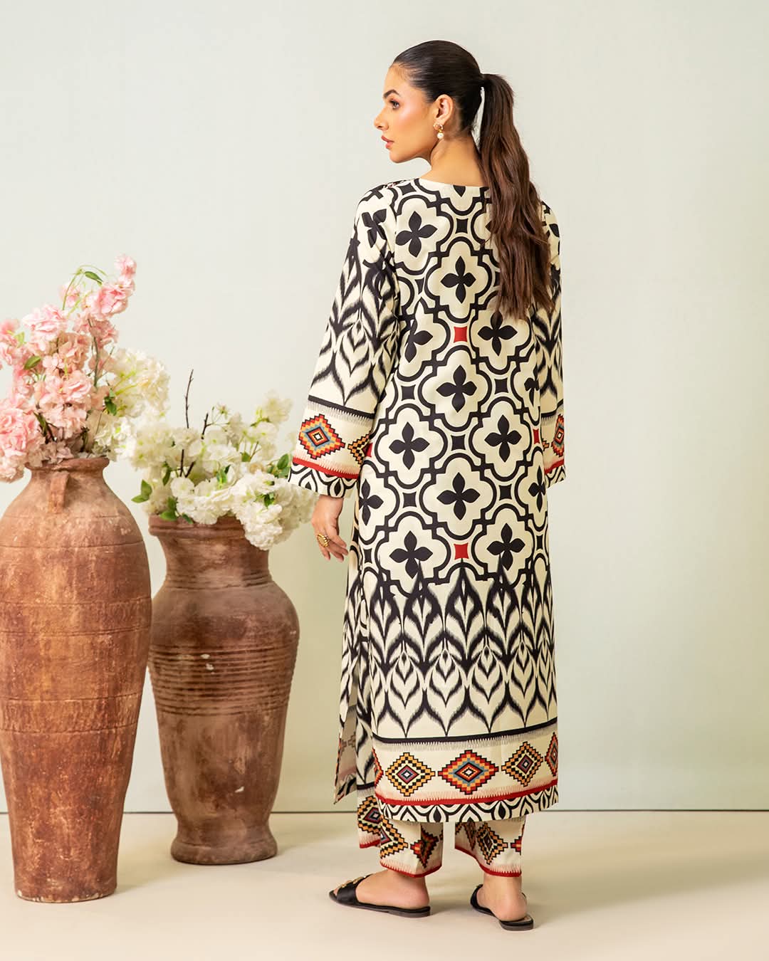 Swiss jacquard Lawn - 3 piece suit