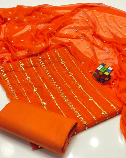 Pearls chiffon 3pc Fancy