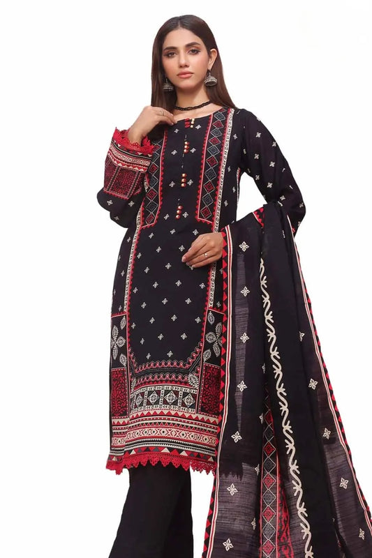 3 Piece Unstitched Printed Khaddar Suit SD-42119