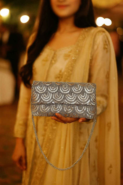 MoonLace – Elegant Handmade Beaded clutch