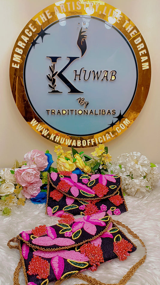 Handmade Beads Clutch