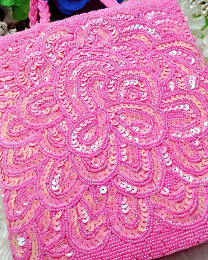 Pinky Pink - handmade beaded purses