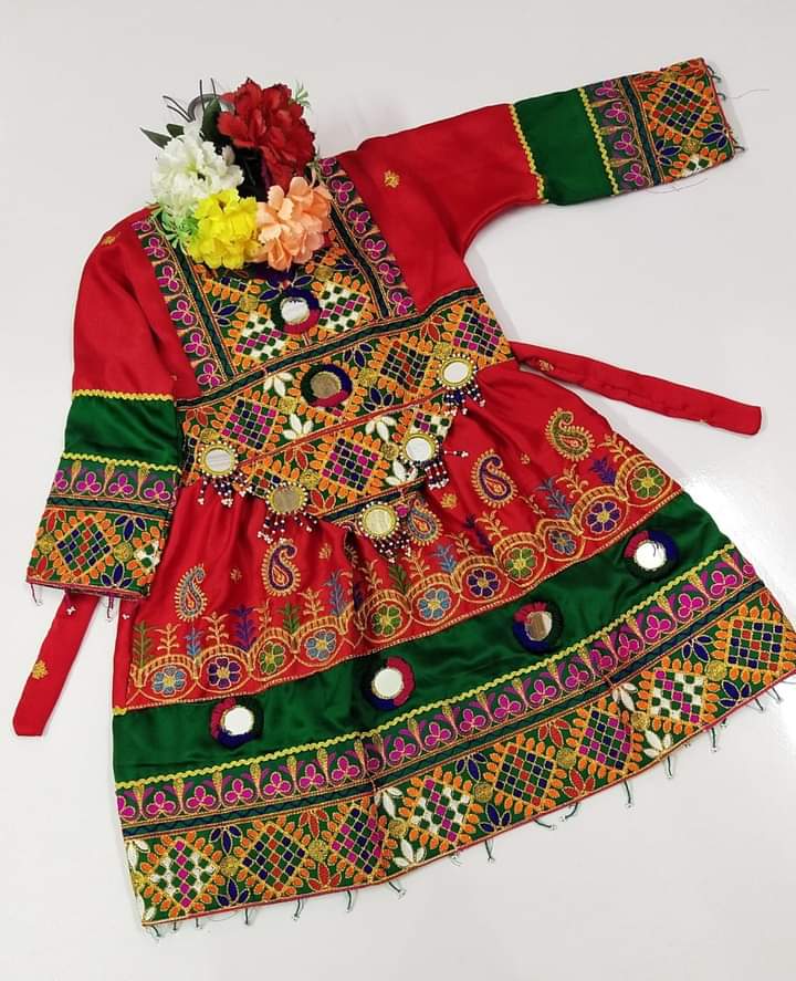 Kids Stitched Pathani/Balochi/Afghani Silk Dress - 3 Piece