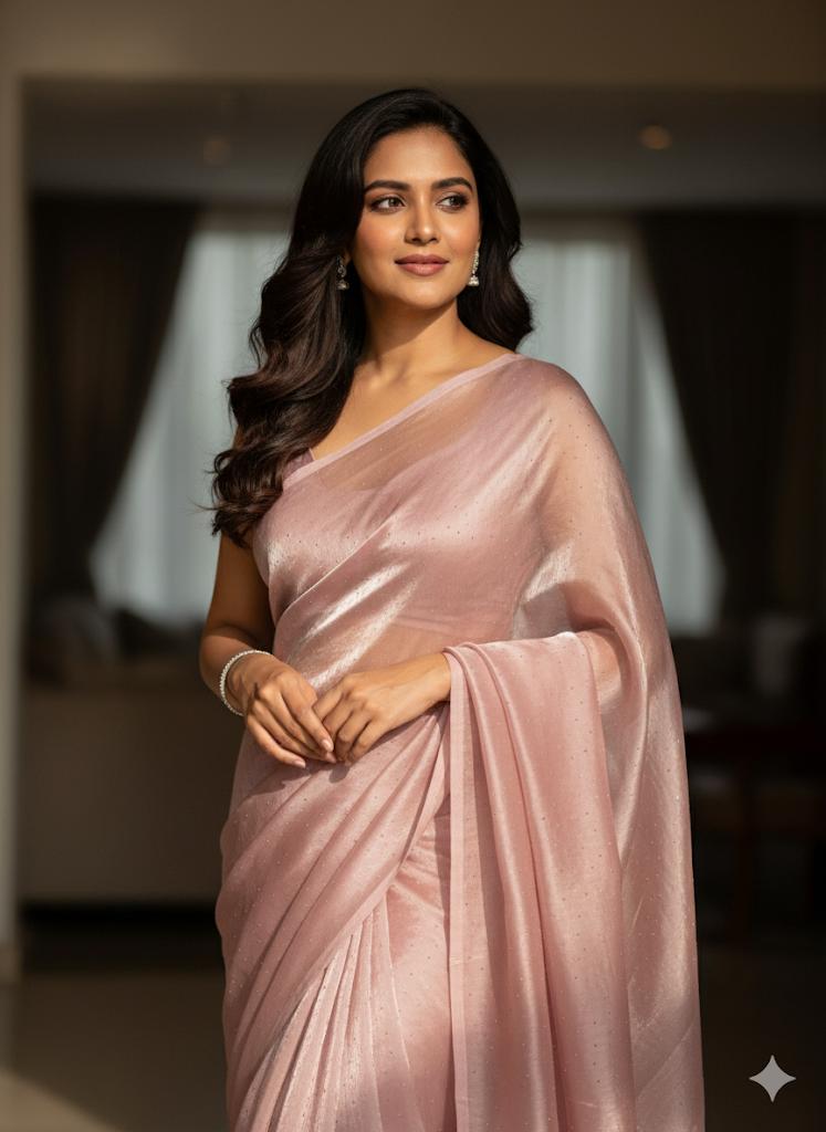 Korean Sheesha Silk sari