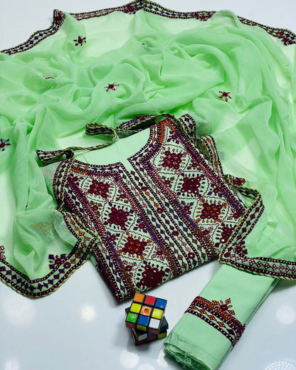 Balochi Emb Lawn -3pc