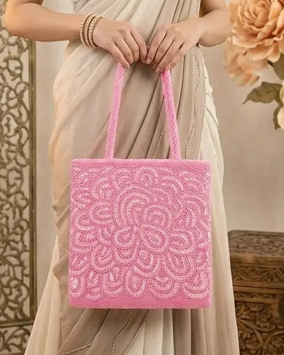 Pinky Pink - handmade beaded purses