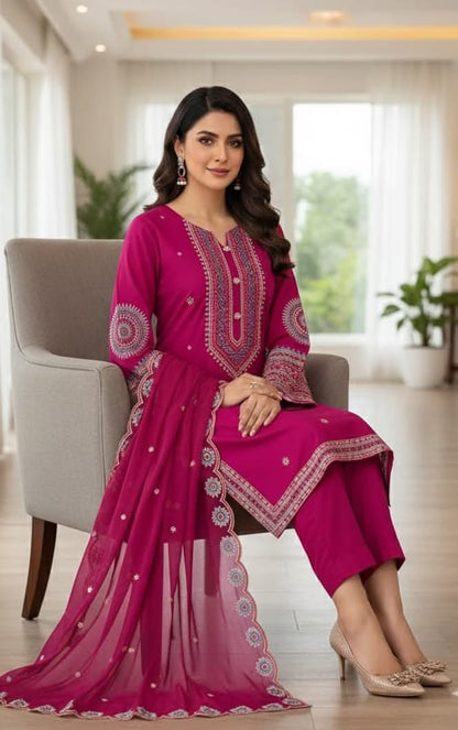 Rang Rezah Lawn - 3 piece
