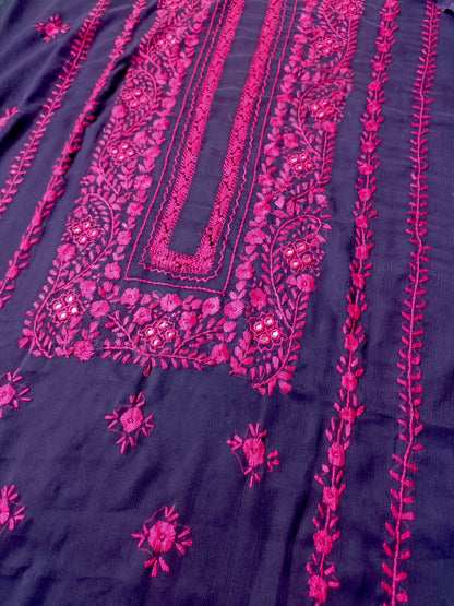 Hand embroidery Chiffon -2 piece